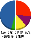 日本海舗道 貸借対照表 2012年12月期