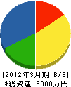 瀧澤建設 貸借対照表 2012年3月期
