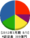 ジャパンパイル 貸借対照表 2012年3月期