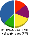 小澤電設工事 貸借対照表 2012年5月期