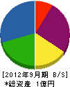 早田工務店 貸借対照表 2012年9月期