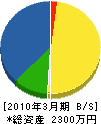 染谷建具店 貸借対照表 2010年3月期