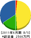 徳田組 貸借対照表 2011年6月期
