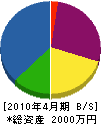 三蔵電設 貸借対照表 2010年4月期