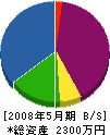 平田水道土木 貸借対照表 2008年5月期