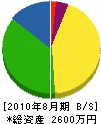 坂本商店 貸借対照表 2010年8月期