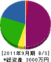 大幡建設 貸借対照表 2011年9月期