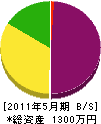 小島産業 貸借対照表 2011年5月期