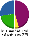 岬水道商会 貸借対照表 2011年3月期