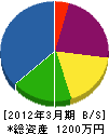 志賀電気商会 貸借対照表 2012年3月期