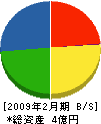 金田金物店 貸借対照表 2009年2月期