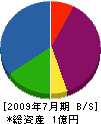 滝田重機建設 貸借対照表 2009年7月期