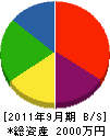 藤丸設備 貸借対照表 2011年9月期