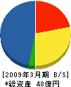 日本鉄塔工業 貸借対照表 2009年3月期