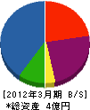 佐宗 貸借対照表 2012年3月期
