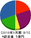 鈴木建設 貸借対照表 2010年3月期