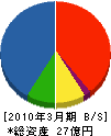 日本ライナー 貸借対照表 2010年3月期