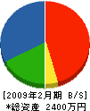 大栄電気 貸借対照表 2009年2月期