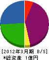 小笠原産業 貸借対照表 2012年3月期