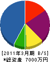 渋田工務店 貸借対照表 2011年3月期
