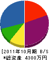 木村技建 貸借対照表 2011年10月期