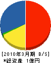 岡本建設 貸借対照表 2010年3月期