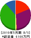 オケヤス 貸借対照表 2010年5月期