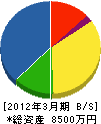 大村塗料商会 貸借対照表 2012年3月期