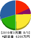 大熊電工社 貸借対照表 2010年3月期