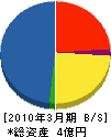 札幌川重車両エンジニアリング 貸借対照表 2010年3月期