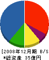 昭石化工 貸借対照表 2008年12月期