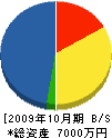 鳥沢工務店 貸借対照表 2009年10月期