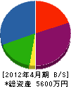 松和 貸借対照表 2012年4月期