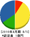 東亜塗装 貸借対照表 2010年4月期
