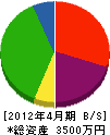 松本電建 貸借対照表 2012年4月期