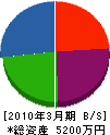 土田組 貸借対照表 2010年3月期