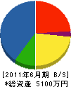 増田建設 貸借対照表 2011年6月期