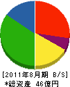 藤丸 貸借対照表 2011年8月期