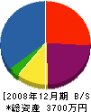 三惠技建 貸借対照表 2008年12月期