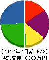 ミヨシ電機 貸借対照表 2012年2月期