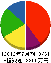 岩田建装 貸借対照表 2012年7月期