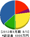 新潟地質 貸借対照表 2012年8月期
