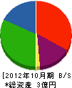 橋本建設 貸借対照表 2012年10月期