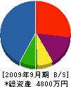 芳志工業 貸借対照表 2009年9月期
