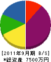 樫村材木店 貸借対照表 2011年9月期