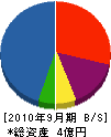 天野組 貸借対照表 2010年9月期