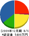 笠井建設 貸借対照表 2009年12月期