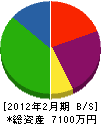田中水道工業所 貸借対照表 2012年2月期