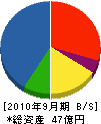 増田工務店 貸借対照表 2010年9月期