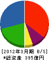 松尾建設 貸借対照表 2012年3月期
